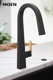 Black And Gold Kitchen Sink Tap Nio Matte Black One Handle High Arc Pulldown Kitchen Faucet S75005bl Best Kitchen Faucets Gold Kitchen Faucet Single Hole Kitchen Faucet