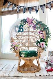 This Malibu Barbie Themed Bridal Shower Is Filled With The Most Fun Details Wedding Shower Decorations Luau Bridal Shower Bridal Shower Chair