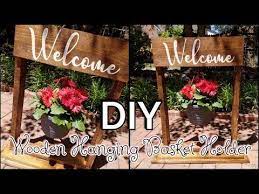 Unique garden decor … reply. Diy Wooden Hanging Basket Holder Porch Garden Decor Youtube Wooden Diy Hanging Baskets Diy Fall Decor Diy