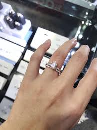 While some wedding bands are designed specifically to match the engagement ring they're worn with, others vary in the way they fit with different types and styles of engagement rings. Wedding Band Shopping Tried To Find Very Thin Bands With Smaller Diamonds Does It Matter If They Re Not The Same Ring Style For Engagement And Wedding Band Weddingplanning