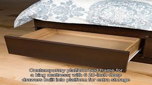 It's perfect for those with compact bedroom space available in the colors black, espress and white and in both regular twin and xl twin, this sleek platform bed is a multifunctional wonder by. Prepac Espresso King Mate S Platform Storage Bed With 6 Drawers Review Youtube