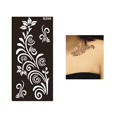 Body Back Big Flower Henna Stencil Design Henna Stencils Flower Henna Henna Flower Designs