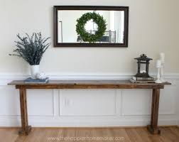 Build A Console Table For Under 30 Featuring The Happier Homemaker Free And Easy Diy Project And Furnitur Diy Console Table Diy Entryway Table Diy Console