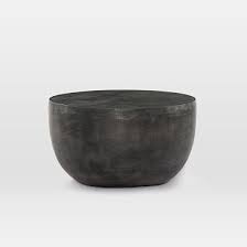Aluminum drum indoor/outdoor coffee table. Aluminum Drum Indoor Outdoor Side Table