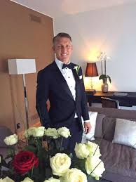 Bastian Schweinsteiger In His Wedding Suit A Little Bit Teary Eyed Now He Is Gone Forever Waaaaaah Bastian Schweinsteiger Schweinsteiger Wedding Suits