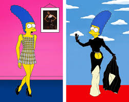 Marge finds a vintage chanel suit at a discount store, and wearing it grants her entrée into the upper echelons of society. Marge Simpson Dresses Up Soonday Streetlife