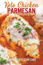 Keto Baked Chicken Parmesan In 2020 Chicken Parmesan Recipes Chicken Parmesan Recipe Easy Baked Chicken Parmesan