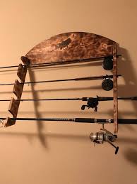 Porte Canne A Peche Etsy Fishing Rod Rack Fishing Rod Rod Rack