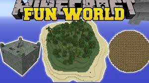 Try to survive in a world made up of islands! Minecraft Fun World Mod Survival Island Planets Skyblock More Mod Showcase