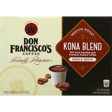 How much caffeine in a cup of coffee. Don Francisco S Coffee Medium Roast Kona Blend Single Serve Cups 100 Each Instacart