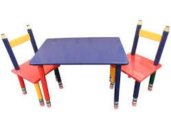 Kids Table And Chair Pencil Design Childrens Table Set With 2 Chairs Free Post Childrens Table Set Kids Table And Chairs Childrens Table