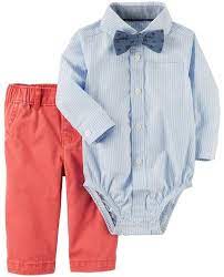 Carter S Baby Boy Bodysuit With Bowtie Pants Set Baby Boy Easter Outfit Infants Boys Easter Outfit Boy Outfits