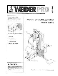 Weider 831153932 User Manual Pro 4850 Manuals And Guides