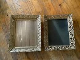 Marcos decorados pics are great to personalize. Vintage Par Oro Filigrana De Metal Ornamentales Foto Marcos Decorados Shabby 8 X 10 Ebay