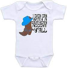 I Even Cry With A Southern Accent Yall Funny Unisex Baby Bodysuit 9m Long Sleeve Bodysuit Blue Hat See This Great Pr Baby Onsies Unisex Baby Baby Bodysuit