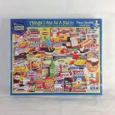 Shop lehman's for the things i ate as a kid jigsaw puzzle! White Mountain Things I Ate As A Kid Puzzle 1000 Pieces Food Nostalgia 24 X 30 724819256563 Puzzles For Kids Jigsaw Puzzles For Kids Classic Movie Posters