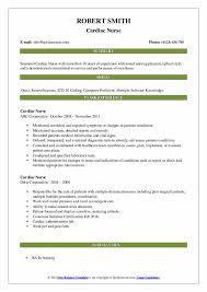 cardiac nurse resume samples qwikresume