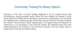 Commodity Trading Options Commodity Futures Trading Course