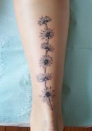 Daisy Tattoo On The Back Of The Calf Sunflower Calf Tattoo Back Of Calf Tattoo Tattoo Calves