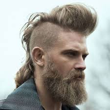 Pomp Mohawk With Beard Mohawk Hairstyles Men Long Hair Styles Men Viking Hair