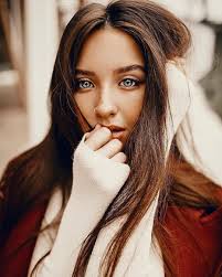 Katya Miro Brown Hair Blue Eyes Tan White Straight Hair Long Hair Beautiful Eyes Brown Hair Blue Eyes Beautiful Women Faces