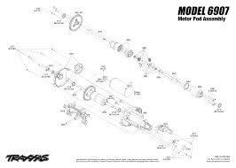 A means to leave behind this. 6907 Motor Pod Exploded View Funny Car Traxxas