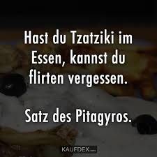 Hast Du Tzatziki Im Essen Kannst Du Flirten Vergessen Kaufdex