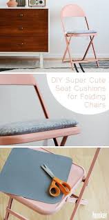 How To Make Super Cute Seat Cushions For Folding Chairs Hunker Folding Chair Makeover Diy Chair Cushions Diy Chair Makeover