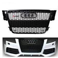Rs5 Style Gloss Black Mesh Grill Front Grille For Audi A5 S5 Rs5 8t 2008 2011 Audi Audi A5 Black Mesh