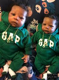Cute black twin babies with swag. Boujieszn Twin Baby Boys Baby Boy Outfits Swag Black Baby Boys