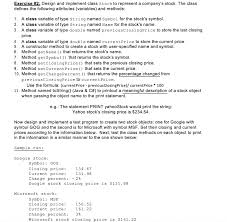 Regulated stock brokers google stock forecast and.should i buy google stock? Solved Exercise 2 Design And Implement Class Stock To R Chegg Com