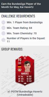 Fifa 16 fifa 17 fifa 18 fifa 19 fifa 20 fifa 21. Fifa 20 Kai Havertz Potm May Winner For Bundesliga Requirements Fifaultimateteam It Uk