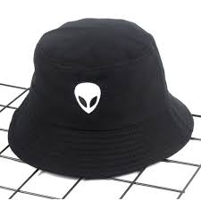Alien Black And White Hat Riddle Alien Bucket Hat Reversible Hip Hop Cap Alien Hats In 2020 Stylish Hats Bucket Hat Fashion Alien Hat