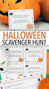 Kids Love This Halloween Scavenger Hunt With Printable Clues For Not Too Spooky Fun H Halloween Scavenger Hunt Halloween Party Activities Halloween Party Kids