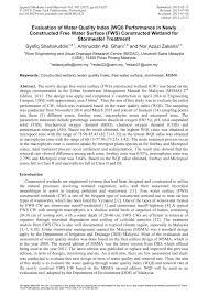 However, being the first to display groundwater quality for every city, it hopes to improve groundwater. Pdf Evaluation Of Water Quality Index Wqi Performance In Newly Constructed Free Water Surface Fws Constructed Wetland For Stormwater Treatment