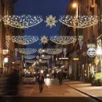 Outdoor LED Christmas Star and Snowflake Shape Across Street ...