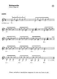 Malaguena Classical Guitar Sheet Music
