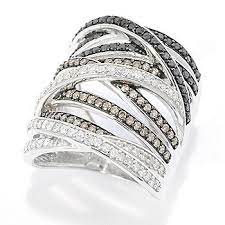 Cityscape Diamonds Sterling Silver 1 10ctw Multi Fancy Diamond Highway Ring On Sale At Evine Com Fancy Diamonds Silver Diamond