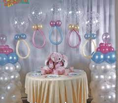 Balloon Pacifiers And Bottles To Surround The Cake Table Yes A Million Times Yes Baby Shower Balloons Baby Shower Nina Baby Shower Decorations