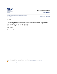 Comparing Executive Function Between Outpatient Psychiatric and  Neuropsychological Patients