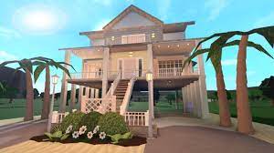 Coastal Beach House Exterior Part 1 Tour Speedbuild Bloxburg House Build Youtube Beach House Exterior Small Beach Houses House Exterior