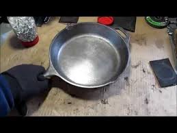 Sanding Smooth The Inside Of A Cast Iron Skillet Seasoning Cast Iron Cast Iron Pan Cast Iron Cooking