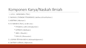 Check spelling or type a new query. Menulis Karya Ilmiah Judul Abstrak Kata Kunci Listiyono