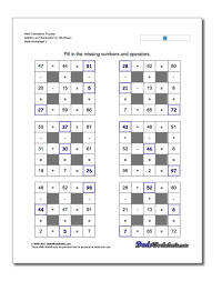 Number Grid Puzzles Https Www Dadsworksheets Com Worksheets Number Grid Puzzles Html Utm Content Math Addition Worksheets Easy Math Worksheets Maths Puzzles
