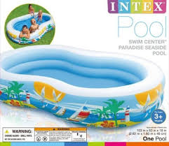Intex Swim Center Paradise Inflatable Pool 103 X 63 X 18 For Ages 3 56490 Children Swimming Pool Kiddie Pool Kids Swimming