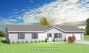 Craftsman bungalow style modular homes. Birchwood Modular Ranch House Plans