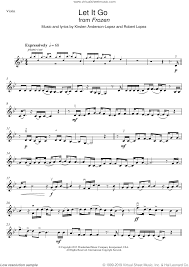Menzel Let It Go From Frozen Sheet Music For Violin Solo