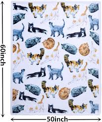 Il pagamento deve essere ricevuto entro 7 giorni lavorativi dalla chiusura dell'asta. 50 X 60 Cat 1 Sviuse Cat Blanket Kids Throw Blanket Cute Animals Pet Pattern Sherpa