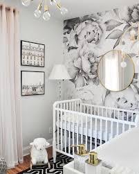 Bedroom Black And White Floral Wallpaper Black White Floral Wallpaper Girl Room Nursery Nursery Inspiration