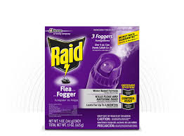 Home fumigators use a mixture of silver iron, hydrogen peroxide, pyrethrins and pyrethroids (made from chrysanthemums. Raid Flea Killer Plus Fogger